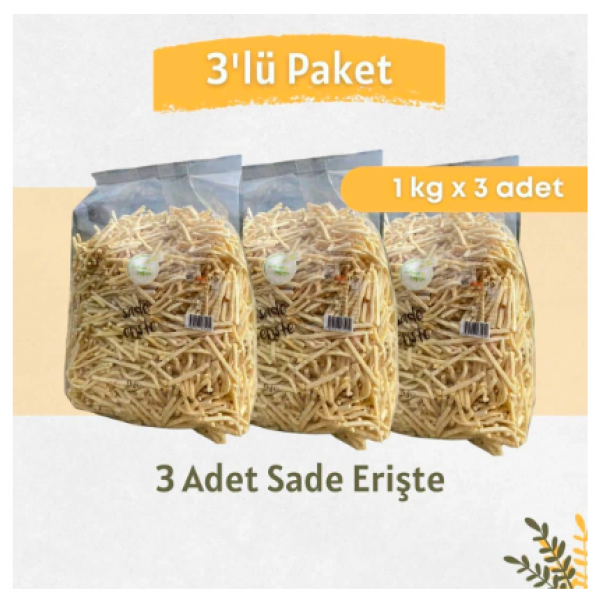 3'LÜ 1KG SADE ERİŞTE ( EL KESİMİ )